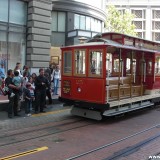 San Francisco. Cable Car - Powell Street. - Westküste, Cable Car, Cablecar, Powell Street, San Francisco - (Opera Plaza, San Francisco, California, Vereinigte Staaten)