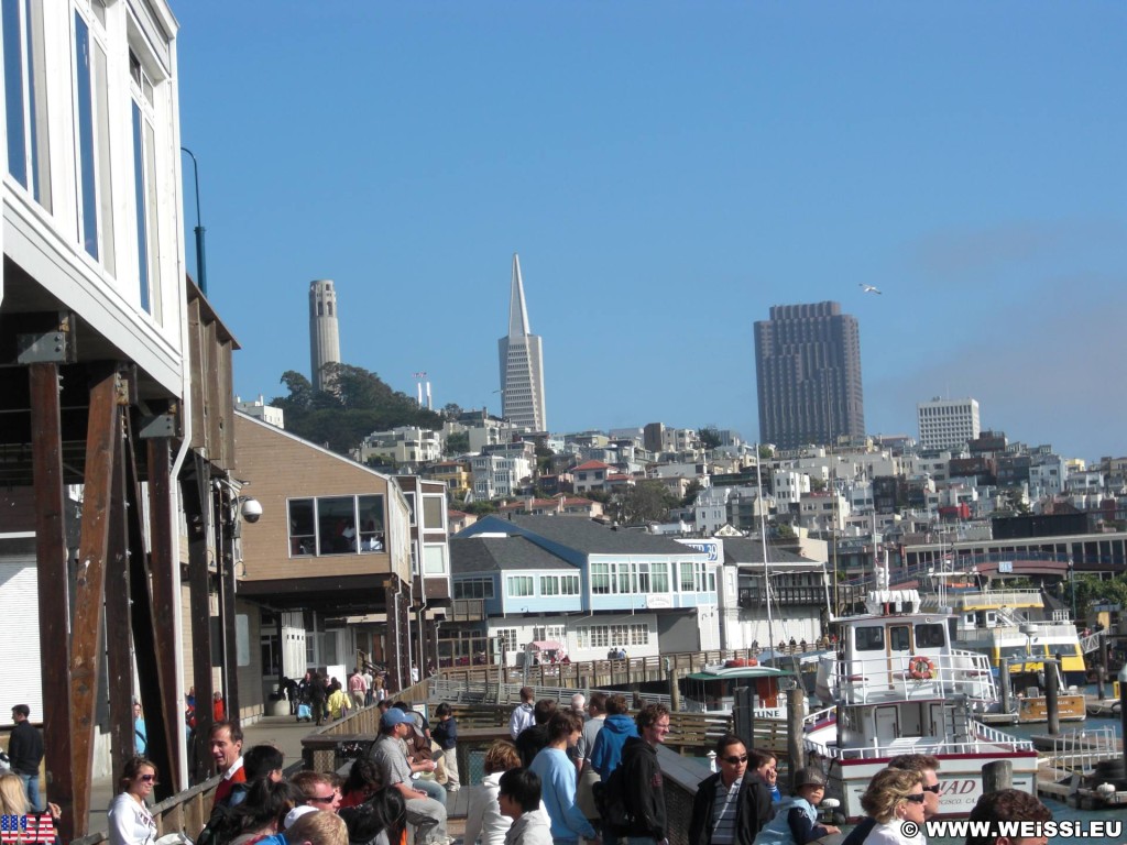 San Francisco. Pier 39. - Westküste, Fishermans Wharf, Coit Tower, Pier 39, Transamerica Pyramid, San Francisco - (Fisherman's Wharf, San Francisco, California, Vereinigte Staaten)