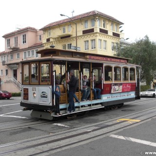 San Francisco. - Westküste, Cable Car, Cablecar, San Francisco - (Russian Hill, San Francisco, California, Vereinigte Staaten)