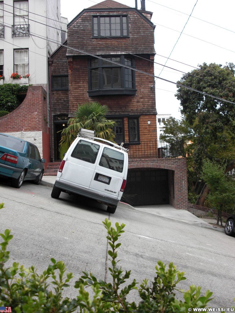 San Francisco. - Westküste, Filbert Street, San Francisco - (Russian Hill, San Francisco, California, Vereinigte Staaten)