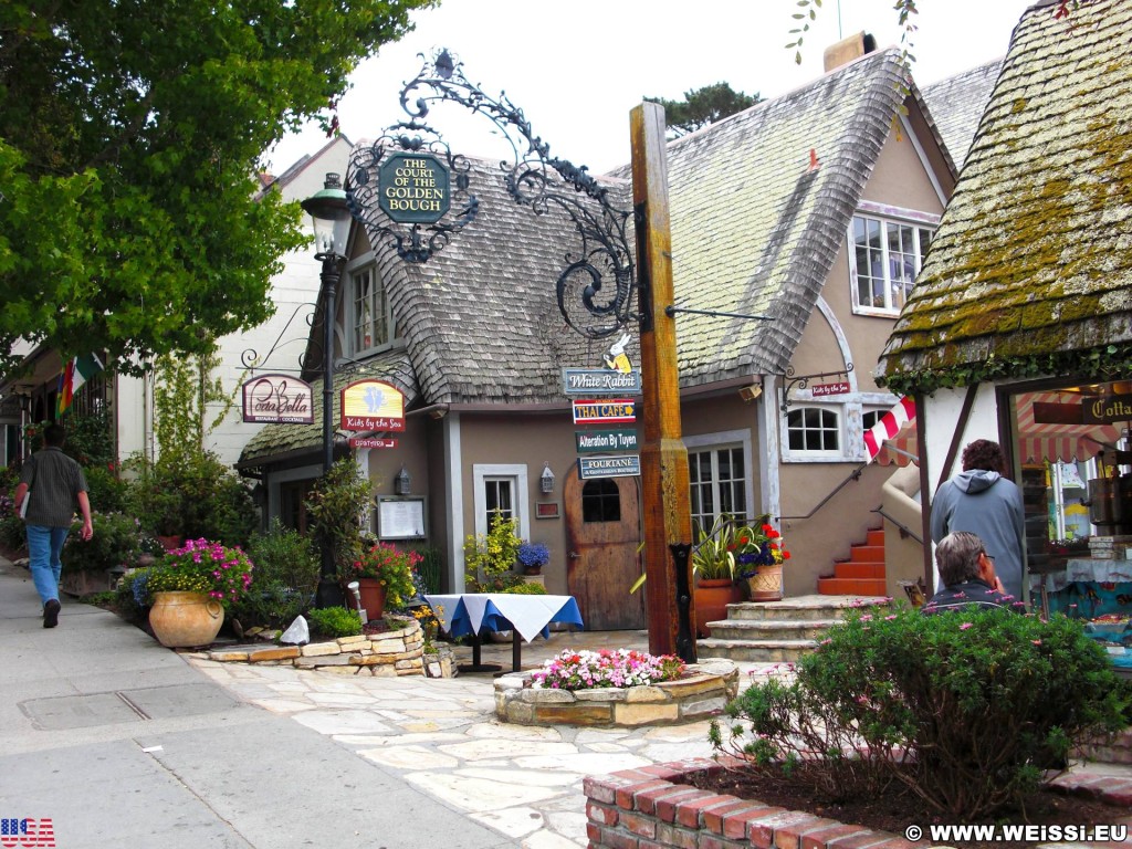 Carmel by the Sea. - Westküste, Gebäude, Haus, Carmel-By-the-Sea, The Court of the Golden Bough - (Carmel-by-the-Sea, Carmel, California, Vereinigte Staaten)