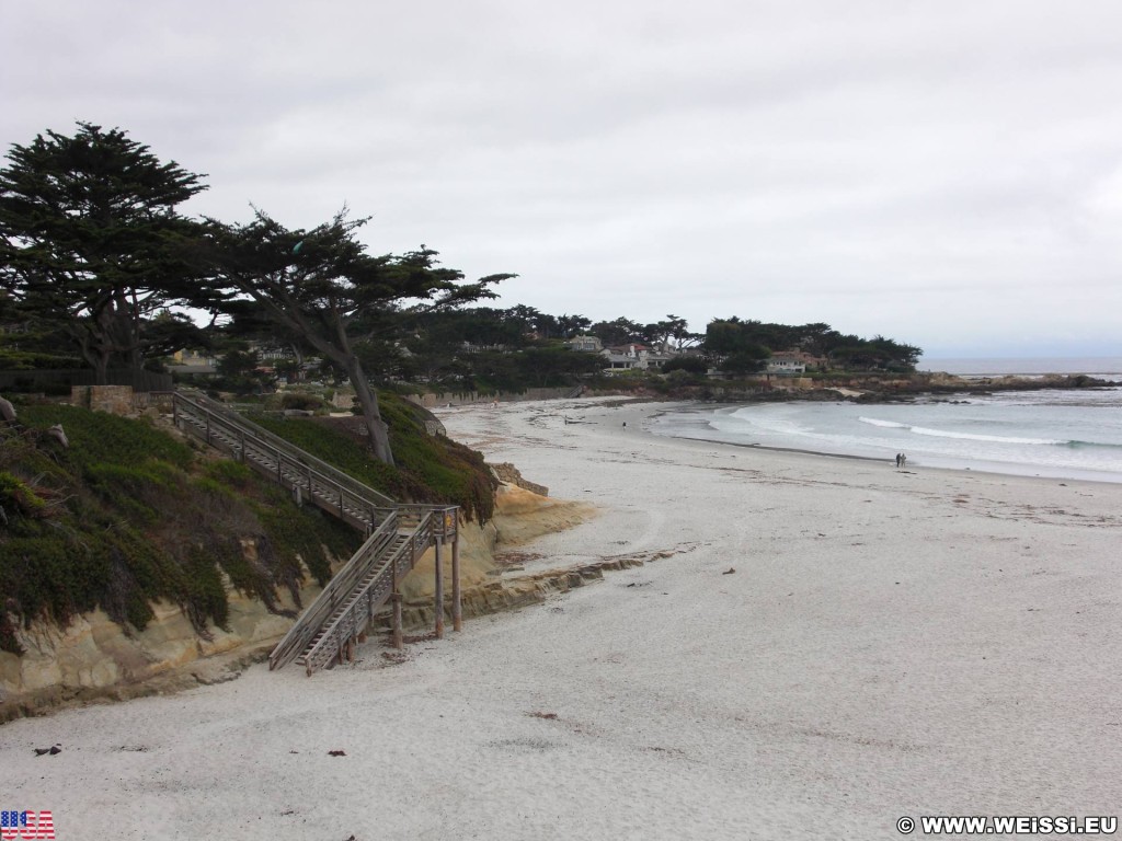 Carmel by the Sea. - Westküste, Strand, Carmel-By-the-Sea, Stiege, Holztreppe, Treppe - (Carmel-by-the-Sea, Carmel, California, Vereinigte Staaten)