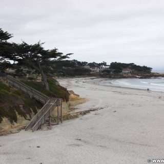 Carmel by the Sea. - Westküste, Strand, Carmel-By-the-Sea, Stiege, Holztreppe, Treppe - (Carmel-by-the-Sea, Carmel, California, Vereinigte Staaten)