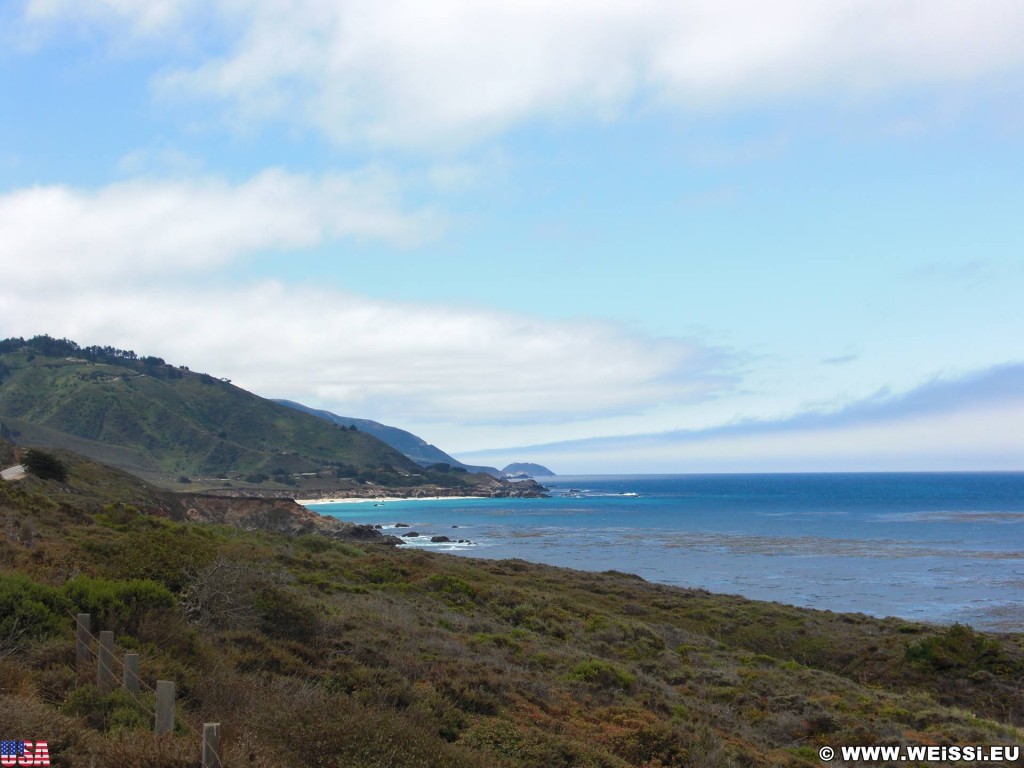 Highway 1 - California State Route 1. - Westküste, Big Sur, Küstenabschnitt, Landschaft, Meer, Pazifik, Highway 1, California State Route 1 - (Notleys Landing, Big Sur, California, Vereinigte Staaten)