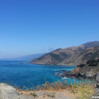 Highway 1 - California State Route 1. - Westküste, Big Sur, Küstenabschnitt, Landschaft, Meer, Pazifik, Gamboa Point, Highway 1, California State Route 1 - (Lucia, Big Sur, California, Vereinigte Staaten)