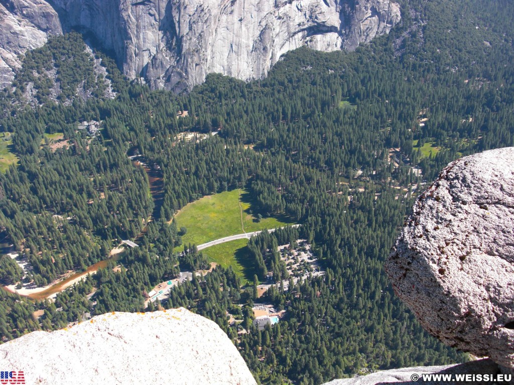 Yosemite National Park. - Landschaft, Panorama, Yosemite Nationalpark, Glacier Point, Yosemite Valley - (Curry Village, Yosemite National Park, California, Vereinigte Staaten)