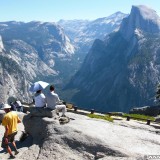 Yosemite National Park. - Landschaft, Panorama, Yosemite Nationalpark, Aussichtspunkt, Half Dome, Glacier Point - (Curry Village, Yosemite National Park, California, Vereinigte Staaten)