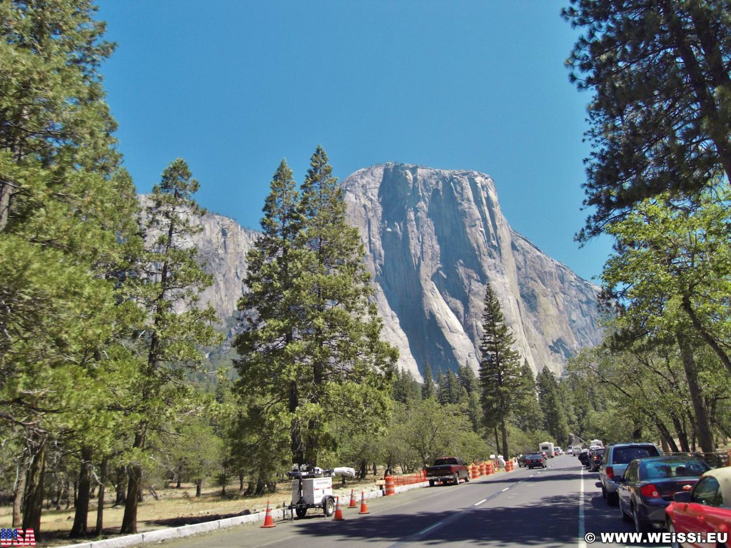 Yosemite National Park. - Landschaft, Felsen, Panorama, Yosemite Nationalpark, Berg, Yosemite Valley, Monolith, El Capitan, Felswand - (Yosemite Village, Yosemite National Park, California, Vereinigte Staaten)