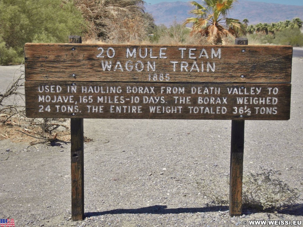 Death Valley National Park. - Schild, Tafel, Death-Valley-Nationalpark, Furnace Creek - (Indian Village, Death Valley, California, Vereinigte Staaten)