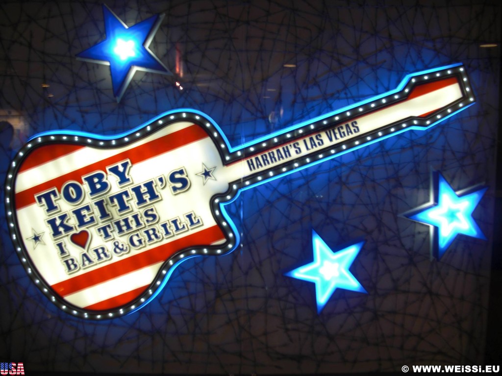 Las Vegas. - Schild, Las Vegas, Leuchtschild, Toby Keith, Gitarre - (Bracken, Las Vegas, Nevada, Vereinigte Staaten)