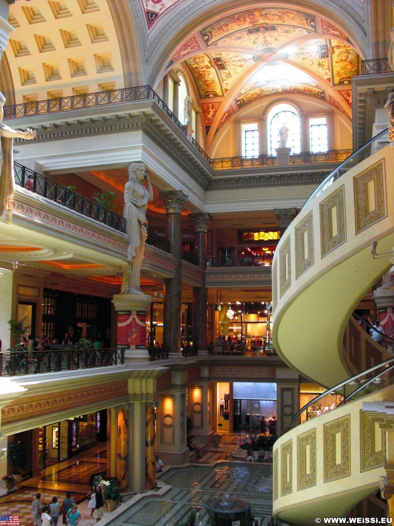 Las Vegas. - Hotel, Las Vegas, Forum Shops, Rolltreppe, Caesars Palace Hotel - (Bracken, Las Vegas, Nevada, Vereinigte Staaten)