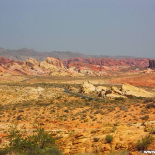 Valley of Fire State Park. Rainbow Vista - Valley of Fire State Park. - Landschaft, Felsen, Felsformation, Valley of Fire State Park, Sandstein, Sandsteinformationen, Erosion, Rainbow Vista - (Valley of Fire State Park, Overton, Nevada, Vereinigte Staaten)