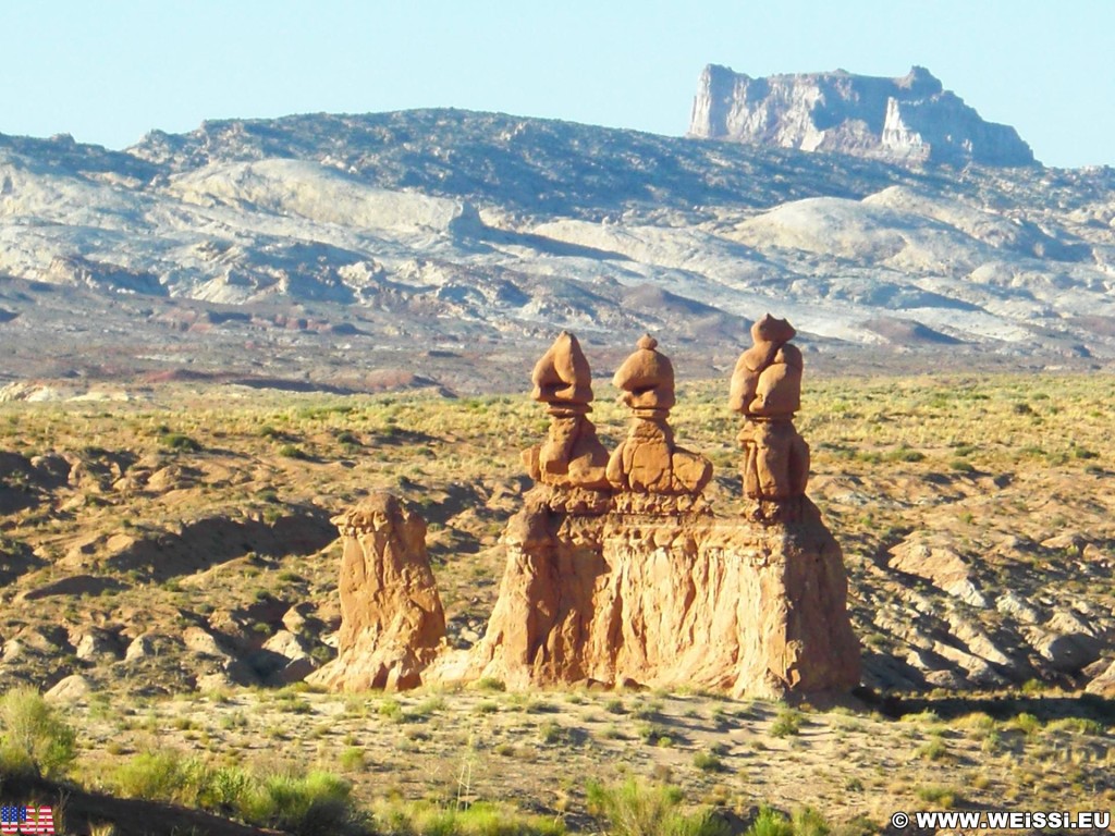 Goblin Valley State Park. - Landschaft, Skulpturen, Figuren, Sandstein, Sandsteinformationen, State Park, Goblin Valley, Mushroom Valley, Pilze, Kobolde - (Hanksville, Green River, Utah, Vereinigte Staaten)