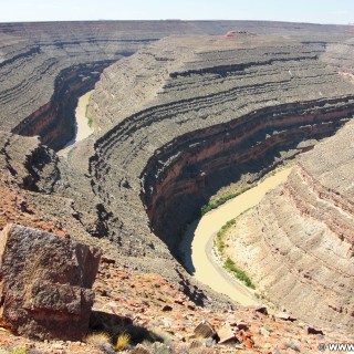 Goosenecks State Park. - Landschaft, Aussichtspunkt, State Park, Goosenecks, Goosenecks State Park, Park, River, San Juan River - (Mexican Hat, Utah, Vereinigte Staaten)