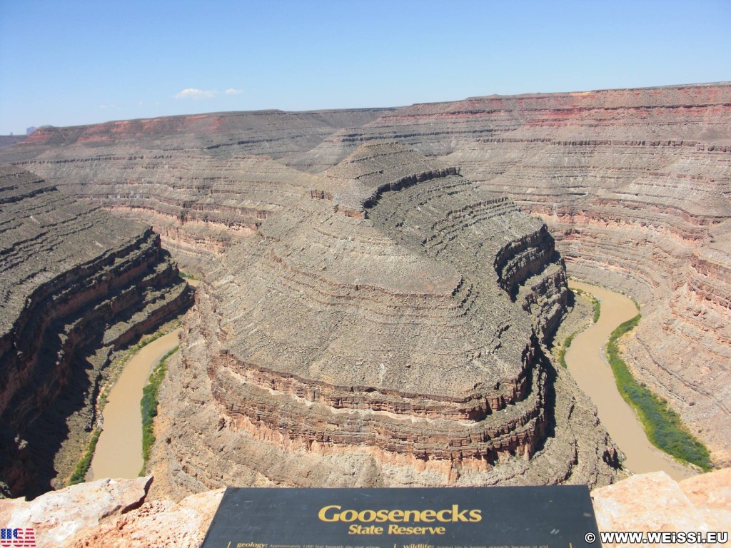 Goosenecks State Park. - Landschaft, Aussichtspunkt, State Park, Goosenecks, Goosenecks State Park, Park, River, San Juan River - (Mexican Hat, Utah, Vereinigte Staaten)