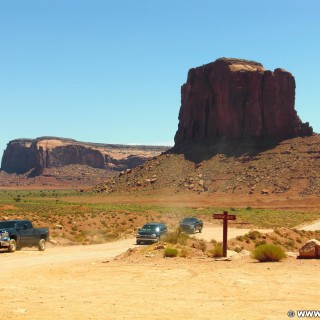 Monument Valley. Elephant Butte - Monument Valley. - Monument Valley, Navajo-Nation-Reservation, Tafelberge, Landschaft, Sandstein, Sandsteinformationen, Butte, Tribal Park, Elephant Butte - (Goulding, Kayenta, Arizona, Vereinigte Staaten)