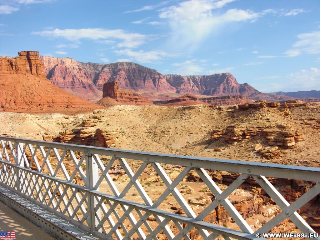 Marble Canyon. - Brücke, Landschaft, Felsen, Sandstein, Canyon, Marble Canyon, Navajo Bridge - (Marble Canyon, Arizona, Vereinigte Staaten)