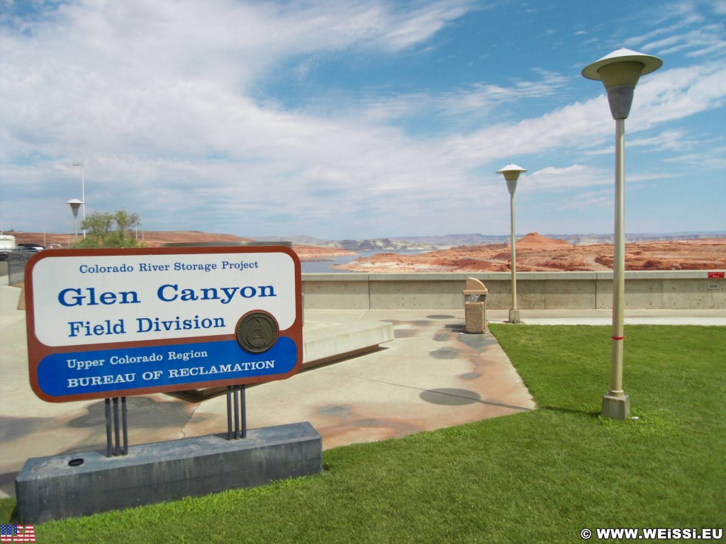 Glen Canyon National Recreation Area. - Schild, Tafel, Lake Powell, Glen Canyon National Recreation Area, Glen Canyon, Recreation Area - (Page, Arizona, Vereinigte Staaten)