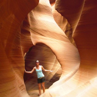 Lower Antelope Canyon. - Personen, Sandstein, Canyon, Schlucht, Antelope Canyon, Lower Antelope Canyon, Slot Canyon - LUTZER Sandra - (Page, Arizona, Vereinigte Staaten)
