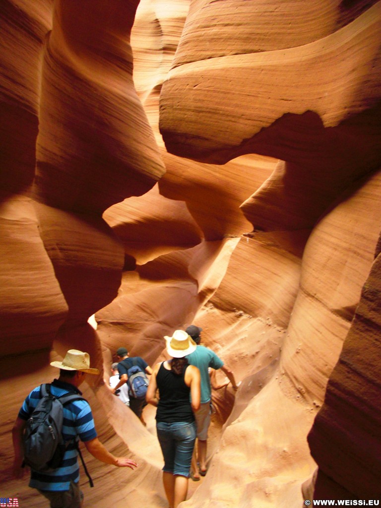 Lower Antelope Canyon. - Sandstein, Canyon, Schlucht, Antelope Canyon, Lower Antelope Canyon, Slot Canyon - (Page, Arizona, Vereinigte Staaten)