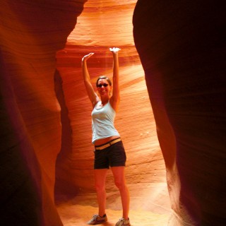 Lower Antelope Canyon. - Personen, Sandstein, Canyon, Schlucht, Antelope Canyon, Lower Antelope Canyon, Slot Canyon - LUTZER Sandra - (Page, Arizona, Vereinigte Staaten)