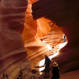 Lower Antelope Canyon. - Sandstein, Canyon, Schlucht, Antelope Canyon, Lower Antelope Canyon, Slot Canyon - (Page, Arizona, Vereinigte Staaten)