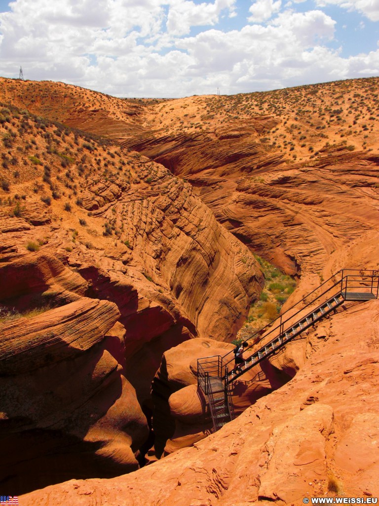 Lower Antelope Canyon. - Sandstein, Canyon, Schlucht, Antelope Canyon, Lower Antelope Canyon, Slot Canyon - (Page, Arizona, Vereinigte Staaten)