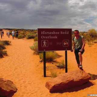 Horseshoe Bend. - Landschaft, Tafel, Einfahrtsschild, Horseshoe Bend, King Bend, Schid - WEISSINGER Erwin - (LeChee Chapter, Page, Arizona, Vereinigte Staaten)