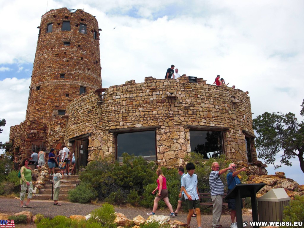 Grand Canyon National Park. Desert View - Grand Canyon National Park. - Gebäude, Aussichtspunkt, East Rim, Grand Canyon, National Park, East Rim Drive, Desert View, Watchtower - (Vista Encantada, Grand Canyon, Arizona, Vereinigte Staaten)