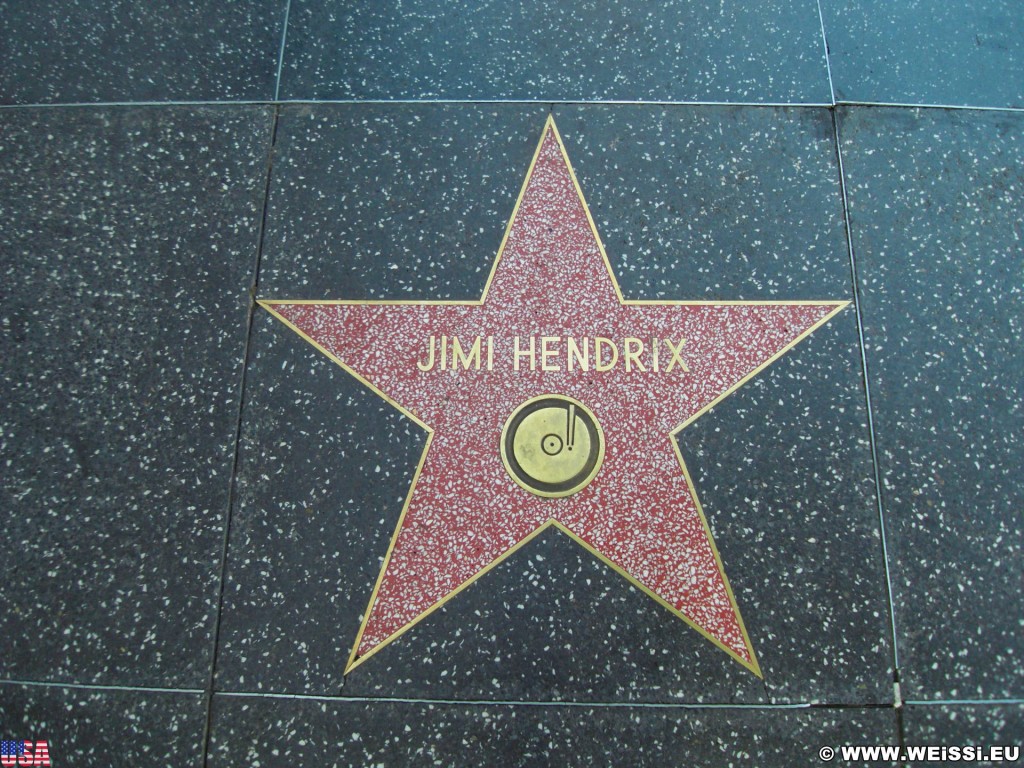 Los Angeles. Walk of Fame - Los Angeles. - Walk of Fame, Hollywood, Jimi Hendrix - (Hollywood, Los Angeles, California, Vereinigte Staaten)
