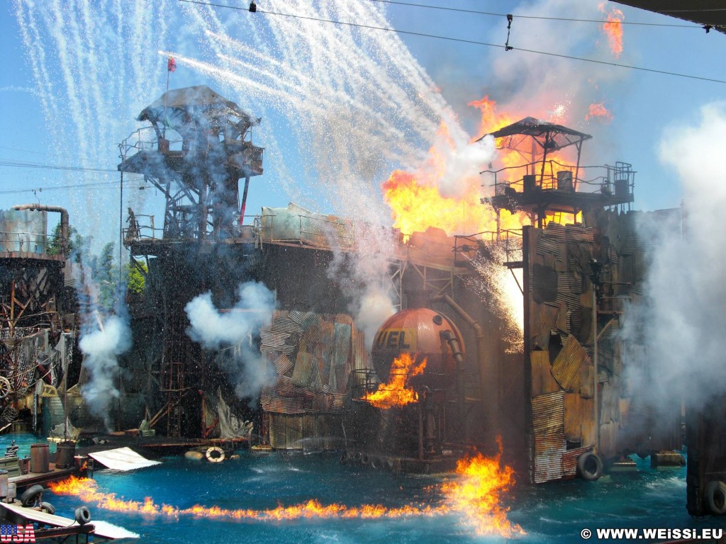 Universal Studios Hollywood. Waterworld - Universal Studios Hollywood. - Los Angeles, Universal Studios Hollywood, Waterworld, Stuntshow, Show - (Universal City, California, Vereinigte Staaten)