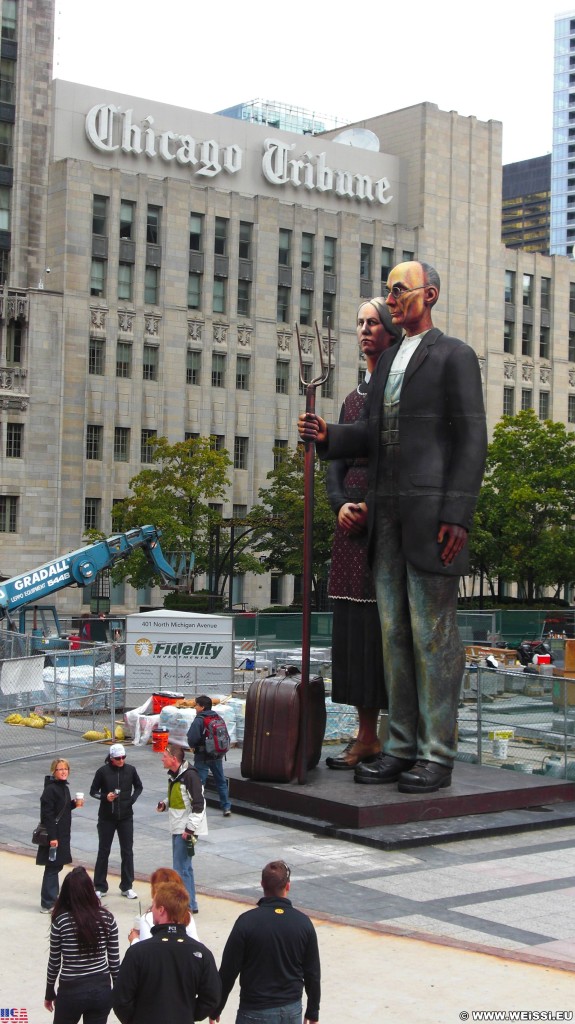 Figuren. vor Jean Baptiste Point Du Sable Homesite. - Cityfront Center, Dr. B.H. McKeeby, Nan Wood Graham - (Cityfront Center, Chicago, Illinois, Vereinigte Staaten)