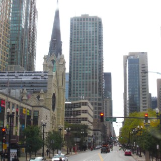Skyline. - Gebäude, Skyline, Towertown, Holy Name Cathedral, Cathedral - (Towertown, Chicago, Illinois, Vereinigte Staaten)