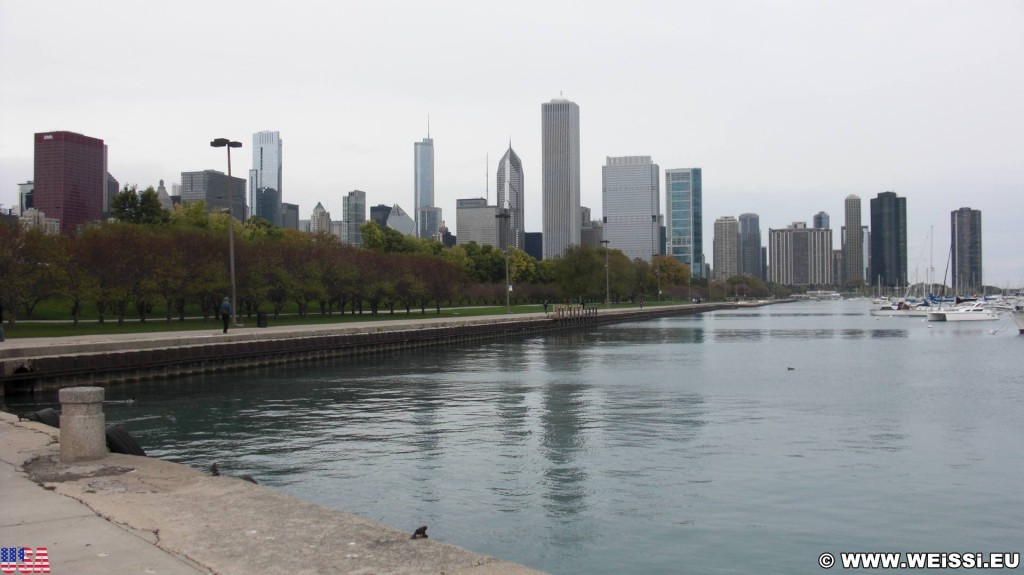 Grant Park. Chicago Habor. - Gebäude, Skyline, Park Row, Chicago Habor - (Park Row, Chicago, Illinois, Vereinigte Staaten)