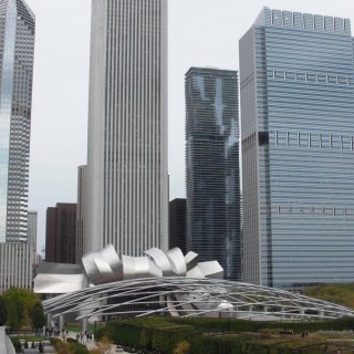 Jay Pritzker Pavilion. - Gebäude, Skyline, Fort Dearborn Addition - (Fort Dearborn Addition, Chicago, Illinois, Vereinigte Staaten)