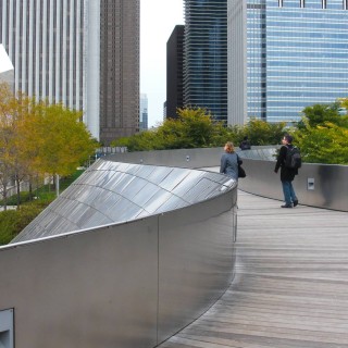 BP Pedestrian Bridge. im Millenium Park. - Fort Dearborn Addition, Millennium Park, BP Pedestrian Bridge - (Fort Dearborn Addition, Chicago, Illinois, Vereinigte Staaten)