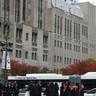 Hochzeit. - Gebäude, Cityfront Center, Brautpaar - (Cityfront Center, Chicago, Illinois, Vereinigte Staaten)