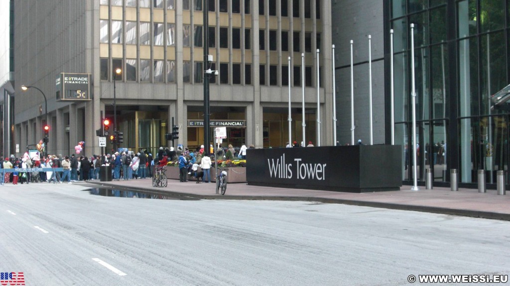 Willis Tower. - Schild, Tafel, Duncans Addition, Willis Tower - (Duncans Addition, Chicago, Illinois, Vereinigte Staaten)