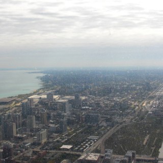 Willis Tower. Ausblick vom Willis Tower. - Skyline, Duncans Addition, Willis Tower - (Duncans Addition, Chicago, Illinois, Vereinigte Staaten)