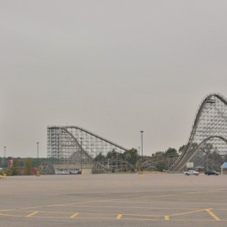 Vergnügungsparks. Mt. Olympus Water & Theme Park. - Hochschaubahn, Achterbahn, Roller coaster, Wisconsin, Wisconsin Dells, Vergnügungspark - (Wisconsin Dells, Wisconsin, Vereinigte Staaten)