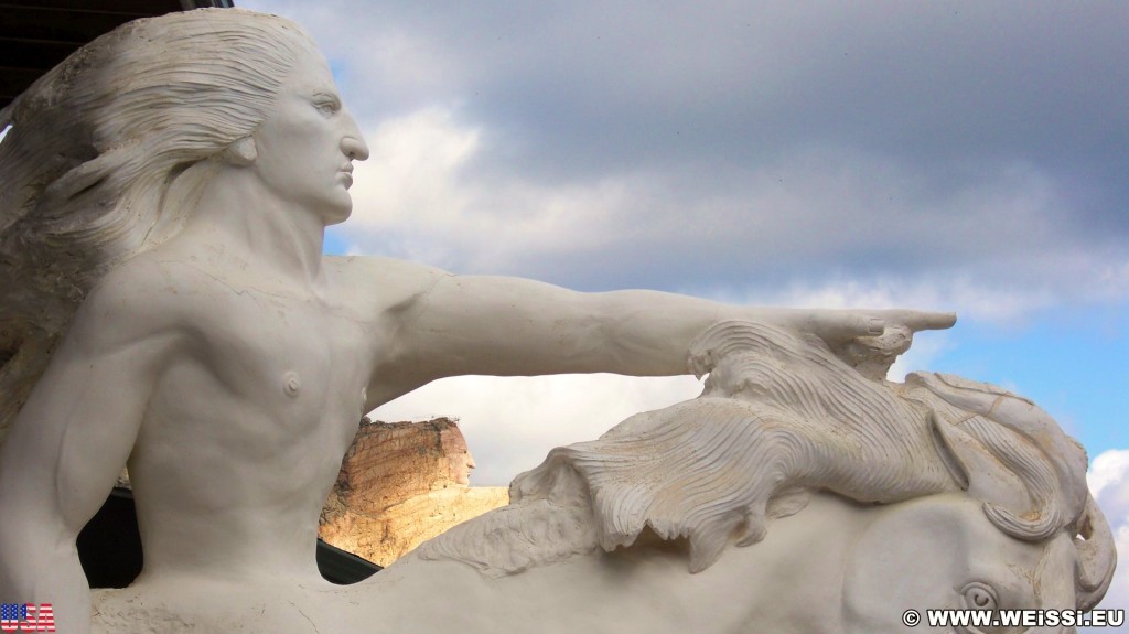 Crazy Horse Memorial. - Skulptur, Gesicht, Reiter, Black Hills, Granit, Berne, Crazy Horse Memorial, Custer, Crazy Horse, Thunderhead Mountain, Korczak Ziolkowski - (Berne, Custer, South Dakota, Vereinigte Staaten)