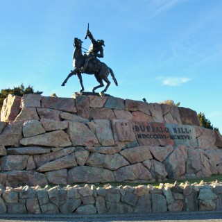 Statue of Buffalo Bill. - Statue, Buffalo Bill - (Cody, Wyoming, Vereinigte Staaten)