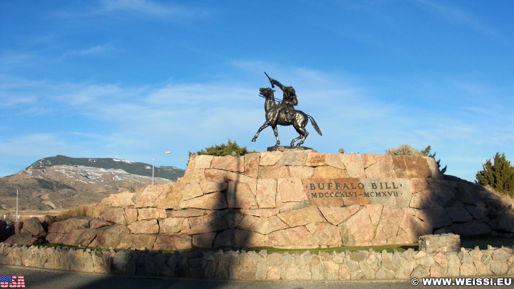 Buffalo Bill Statue. Buffalo Bill - The Scout, Statue. - Statue, Monument, Buffalo Bill, Memorial, Gertrude Vanderbilt Whitney, The Scout, Rattlesnake Mountain - (Cody, Wyoming, Vereinigte Staaten)