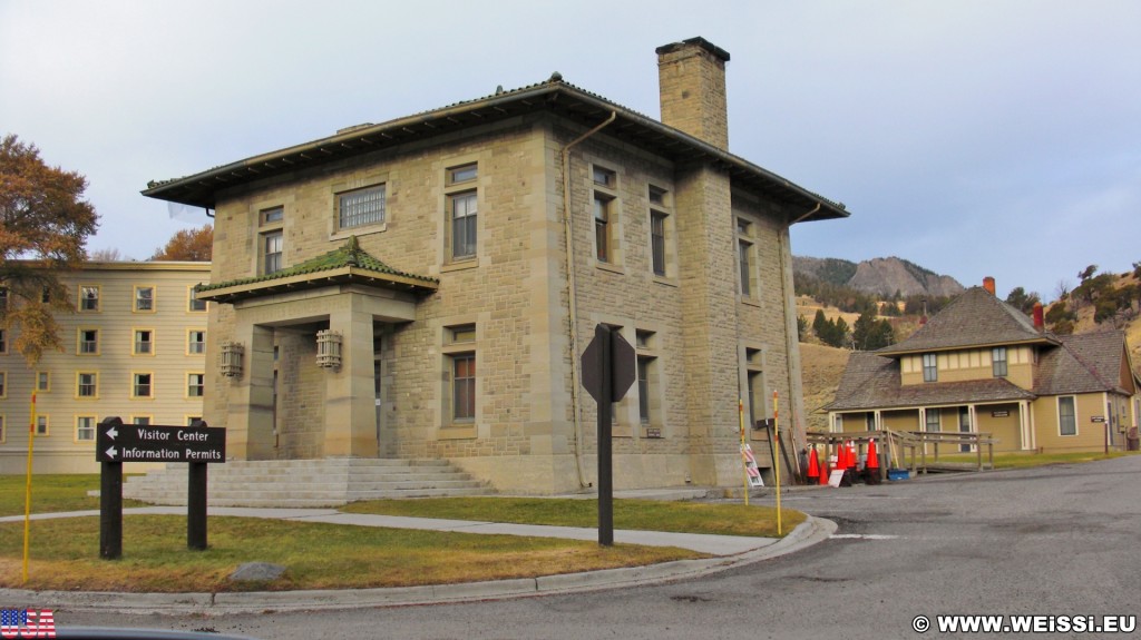 United States Engineer Office - Yellowstone-Nationalpark. - Gebäude, Mammoth Hot Springs, United States Engineer Office - (Mammoth, Yellowstone National Park, Wyoming, Vereinigte Staaten)