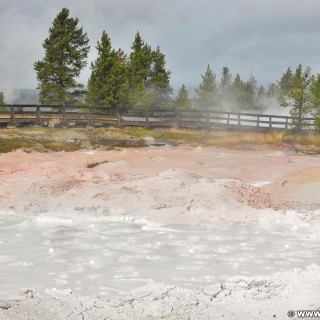 Yellowstone-Nationalpark. Fontain Paint Pot am Fountain Paint Pot Nature Trail im Lower Geyser Basin. - Lower Geyser Basin, Fountain Paint Pot Nature Trail, Fountain Group, Fountain Paint Pot - (West Thumb, Yellowstone National Park, Wyoming, Vereinigte Staaten)