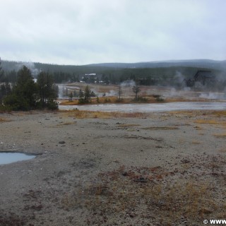 Yellowstone-Nationalpark. Old Faithful Area - South Section. - Upper Geyser Basin, Old Faithful Area, South Section, Upper Geyser Basin South Section, Geyser Hill, Lion Geyser, Lion Geyser Group - (Three River Junction, Yellowstone National Park, Wyoming, Vereinigte Staaten)