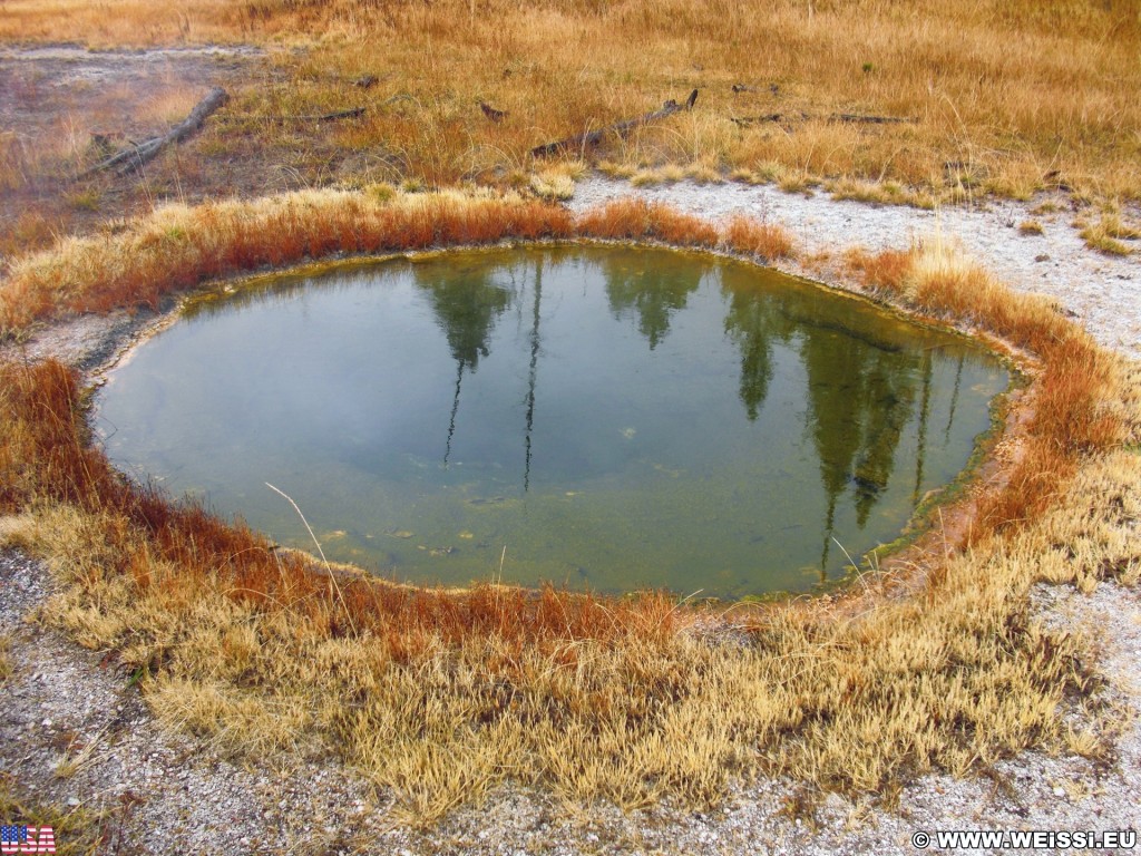 Yellowstone-Nationalpark. Rubber Pool, Old Faithful Area - South Section. - Thermalquelle, Upper Geyser Basin, Old Faithful Area, South Section, Upper Geyser Basin South Section, Sawmill Group, Unbenannte Quelle, UNNG-CGG-6, Rubber Pool - (Three River Junction, Yellowstone National Park, Wyoming, Vereinigte Staaten)