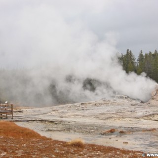 Yellowstone-Nationalpark. Giant Geyser in der Old Faithful Area - South Section. - Upper Geyser Basin, Old Faithful Area, South Section, Upper Geyser Basin South Section, Giant Geyser, Giant Group - (Three River Junction, Yellowstone National Park, Wyoming, Vereinigte Staaten)