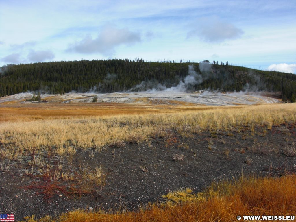 Yellowstone-Nationalpark. Old Faithful Area. - Landschaft, Old Faithful Area, Upper Geyser Basin South Section - (Three River Junction, Yellowstone National Park, Wyoming, Vereinigte Staaten)