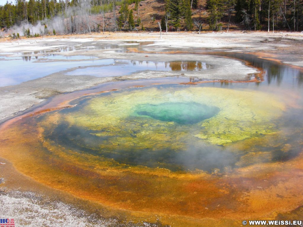 Yellowstone-Nationalpark. Beauty Pool in der Old Faithful Area - Upper Geyser Basin South Section. - Old Faithful Area, Upper Geyser Basin South Section, Beauty Pool - (Three River Junction, Yellowstone National Park, Wyoming, Vereinigte Staaten)